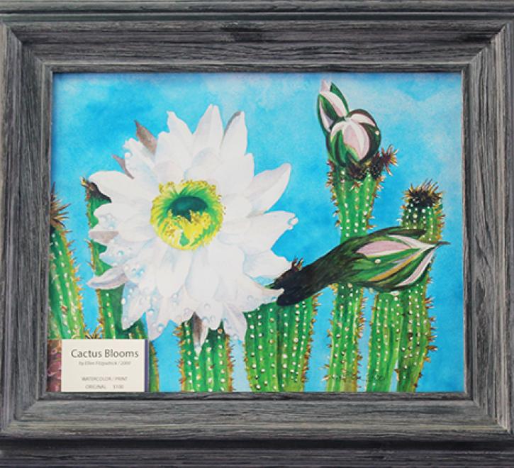 Cactus Blooms - watercolor